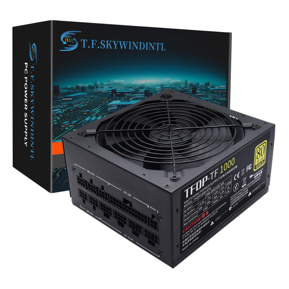 Pc Gaming Watt - T.F.SKYWINDINL 1000 Watt Güç Kaynağı Altın