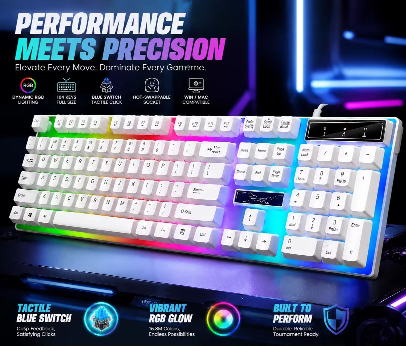 Pc Gaming Fullset - RGB Arkadan Aydınlatmalı 104 Tuşlu Tam