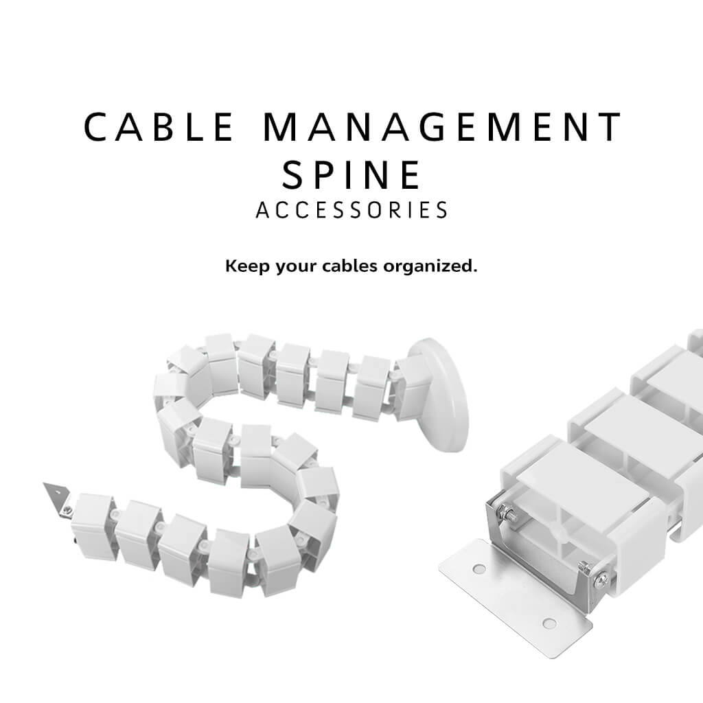 Desk Cable Organizer - ISRTAO Beyaz Masa Altı Kablo Düzenleyici