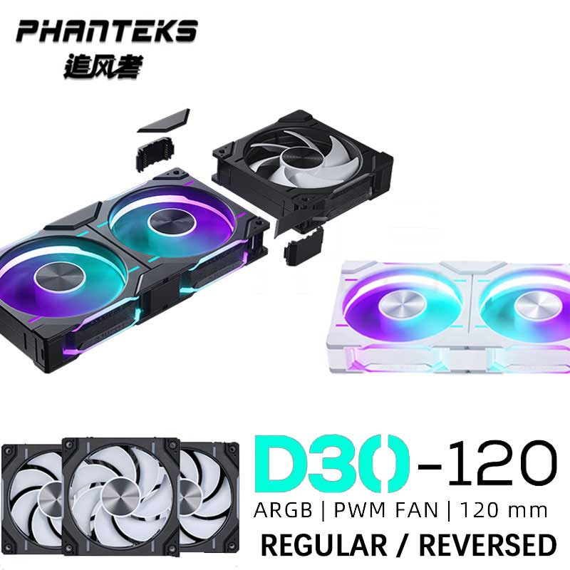 Argb Case Fan - Phanteks D30-120 kasa 120mm Fan Regula/Ters