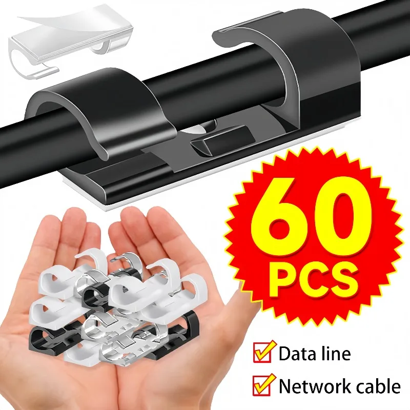 Desk Cable Organizer - Kablo Tutucu Duvar Kablo Klipsleri Kendinden