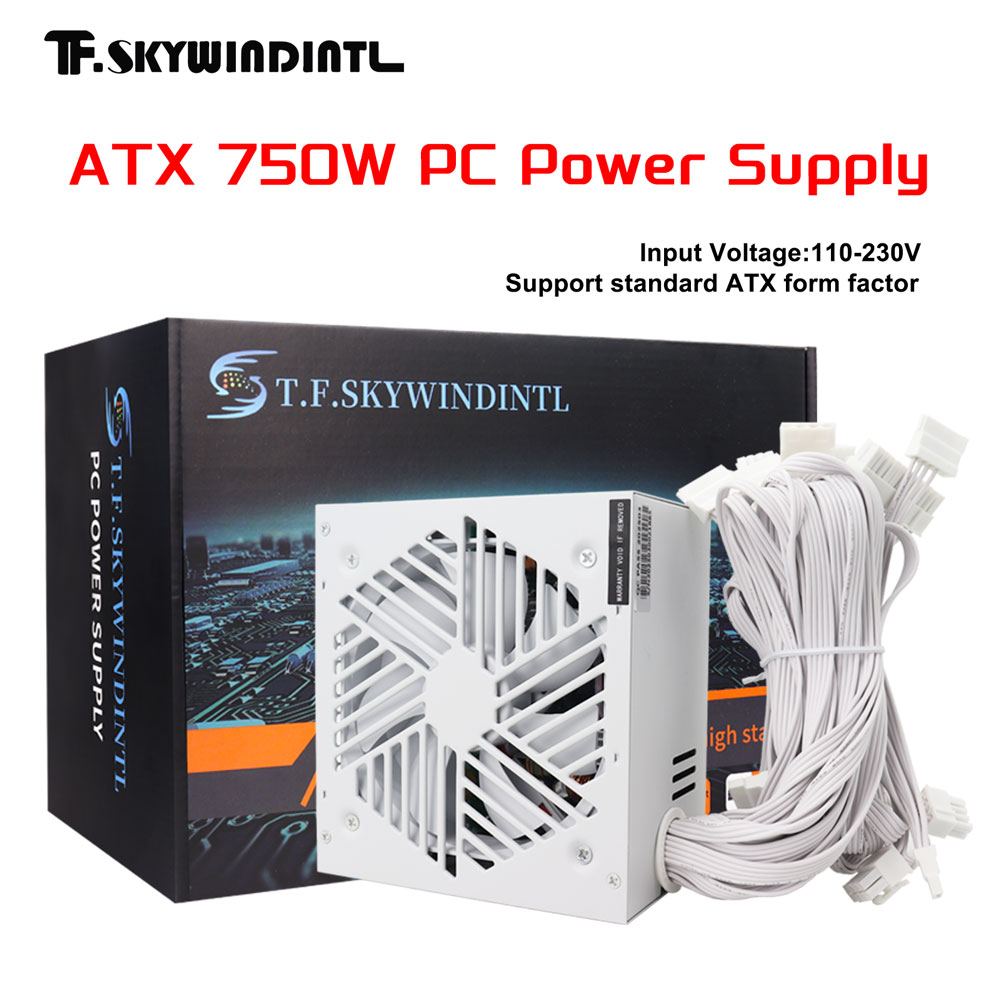 Pc Gaming Watt - Beyaz 750W PSU Bilgisayar Güç Kaynağı,