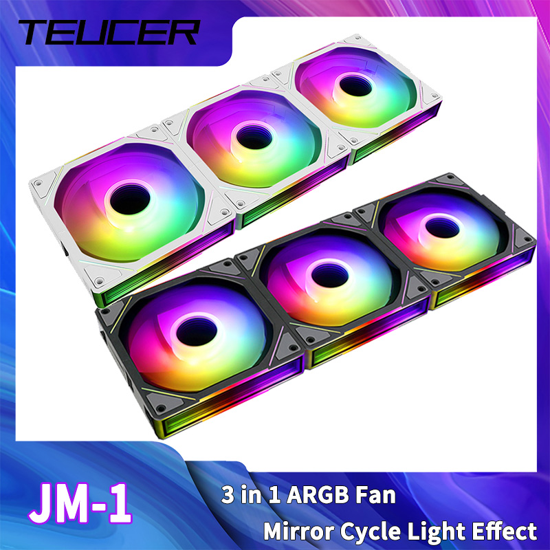 Argb Case Fan - TEUCER JM-1 bilgisayar kasası Fanı ARGB
