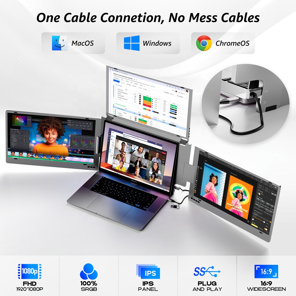 15.6 inç Üçlü Ekran Dizüstü Bi - Pc Gaming Portable incelemesi ve fiyatı